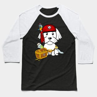 Cute white dog is a pirate Baseball T-Shirt